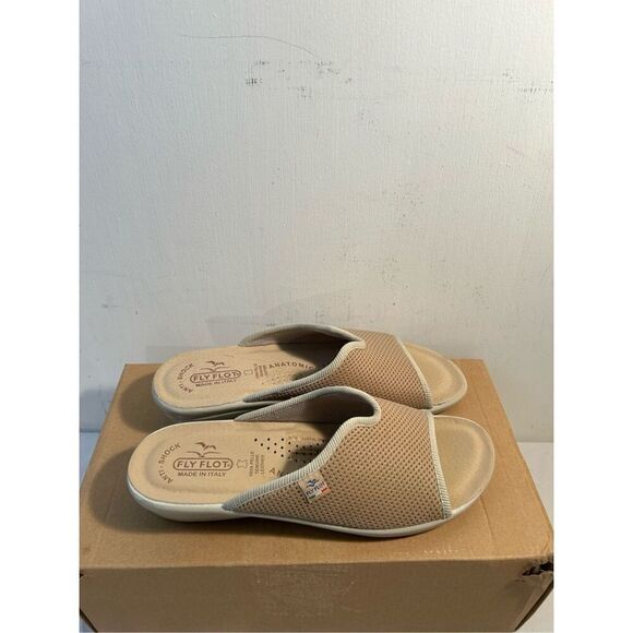 FlyFlot Sandals Natural Color Anti shock leather anatomic shoes size 40 Italy 9- - Picture 6 of 6